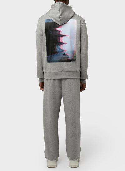 COMFY FLEECE WITH SILK FLUID PRINTS ON THE BACK