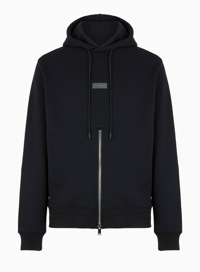 HOODIE HALF ZIP + BACK POCKET