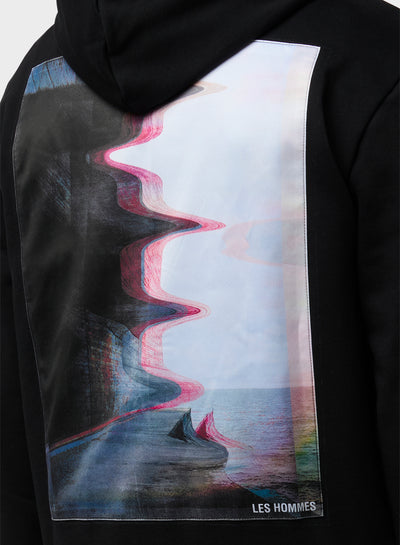 FULL ZIP WITH SILK FLUID PRINTS ON THE BACK