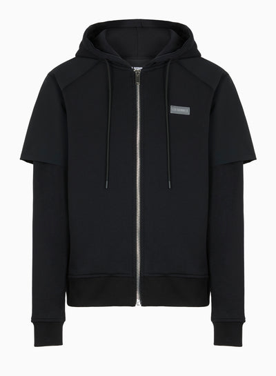 FULL ZIP DOUBLE LAYER HOODIE