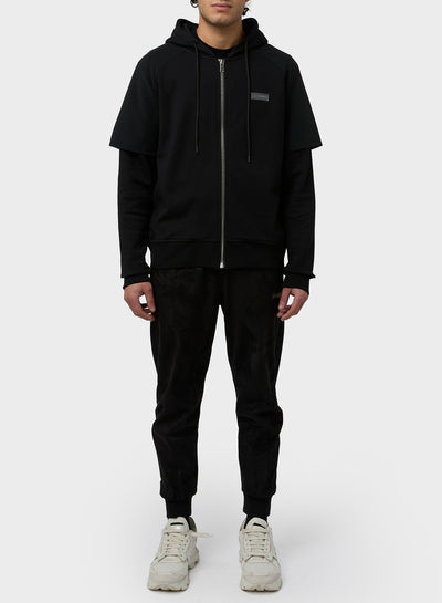 FULL ZIP DOUBLE LAYER HOODIE