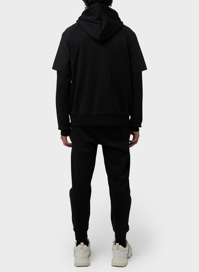 FULL ZIP DOUBLE LAYER HOODIE