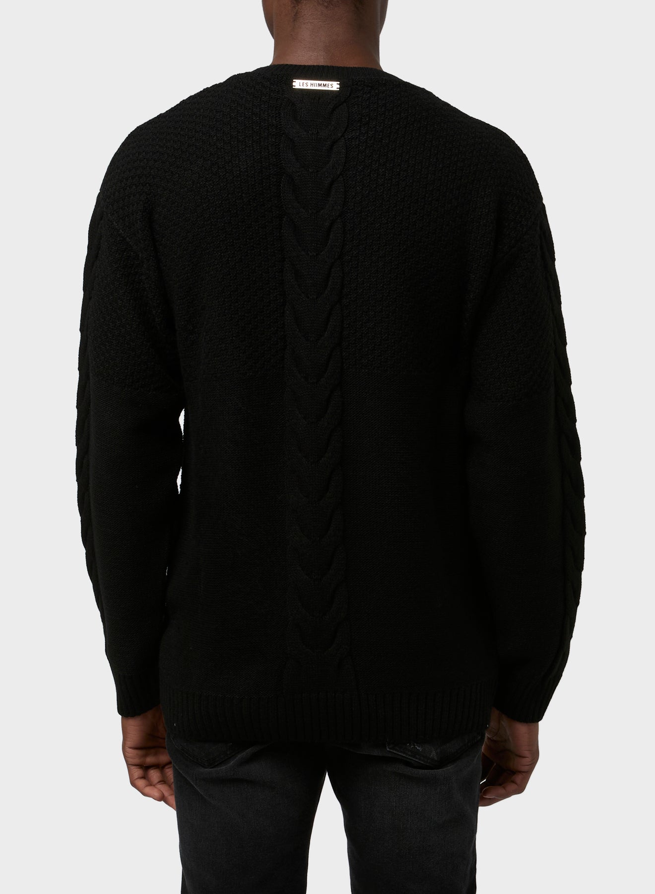 WOVEN SWEATER WITH OBLIQUE FLAPS