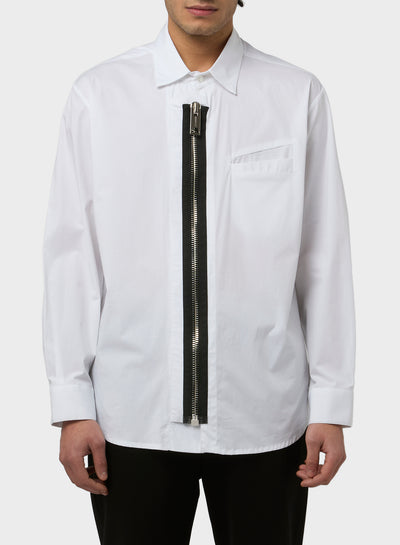 CLASSIC SHIRT WITH VERTICAL ZIP CLOSING