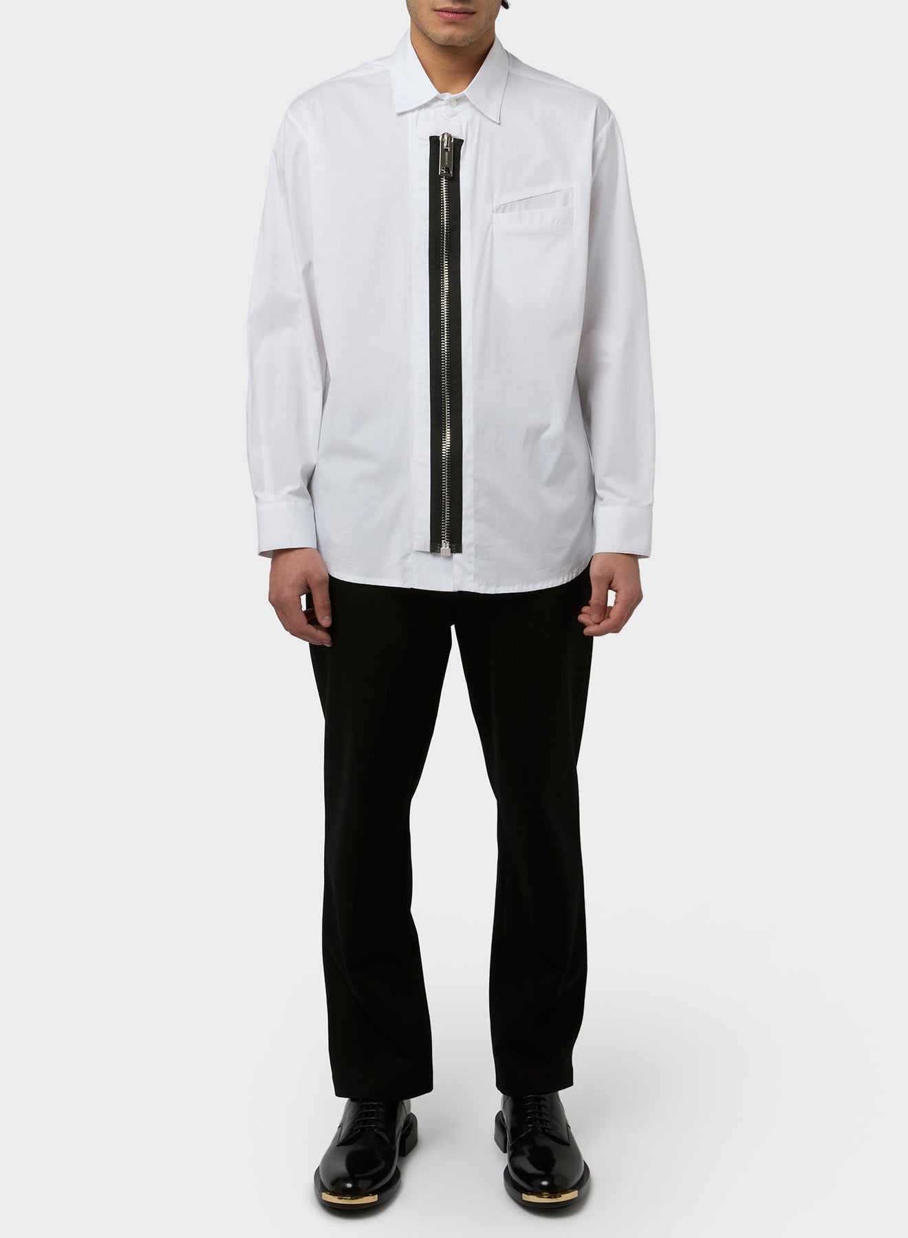 CLASSIC SHIRT WITH VERTICAL ZIP CLOSING