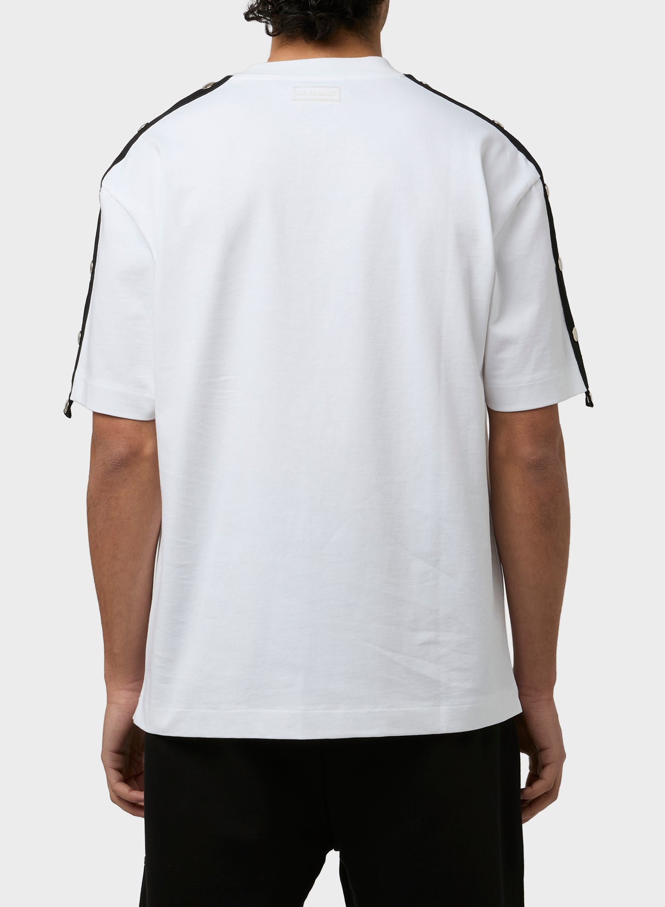 ROUND NECK GROSGRAIN ON SLEEVES T-SHIRT