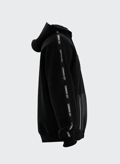 FULL ZIP HOODIE WITH EMBOSSED TAPE