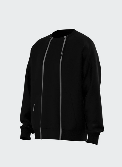 DOUBLE ZIP CREW NECK