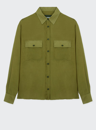 MUSLIN FIELD SHIRT WITH FRONT POCKETS