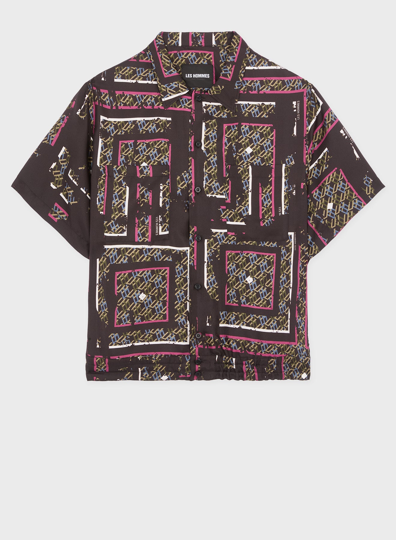 BOWLING MONOGRAM SILK SHIRT