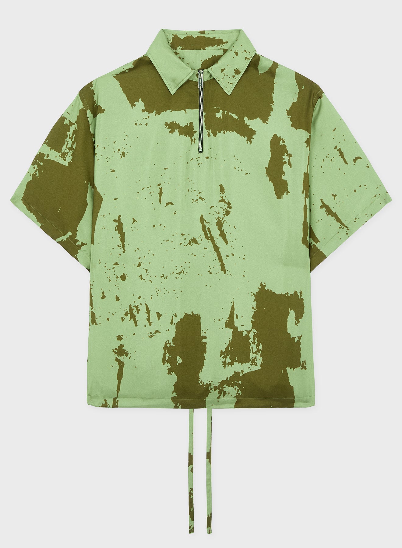 HALF ZIP SILK CAMO CLASSIC SHIRT