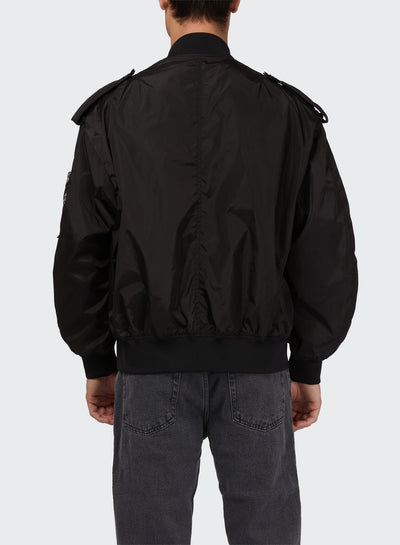 BOMBER WITH DOUBLE FRONT ZIPS AND SIDE POCKETS