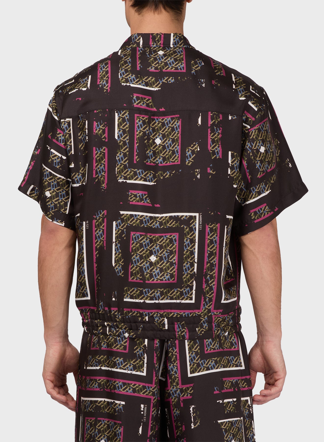 BOWLING MONOGRAM SILK SHIRT