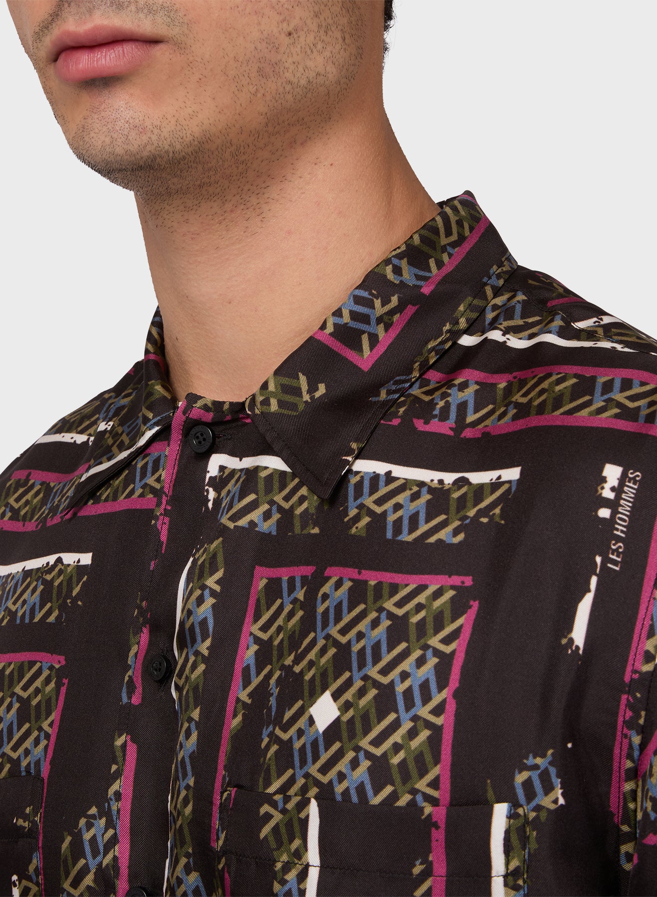 BOWLING MONOGRAM SILK SHIRT