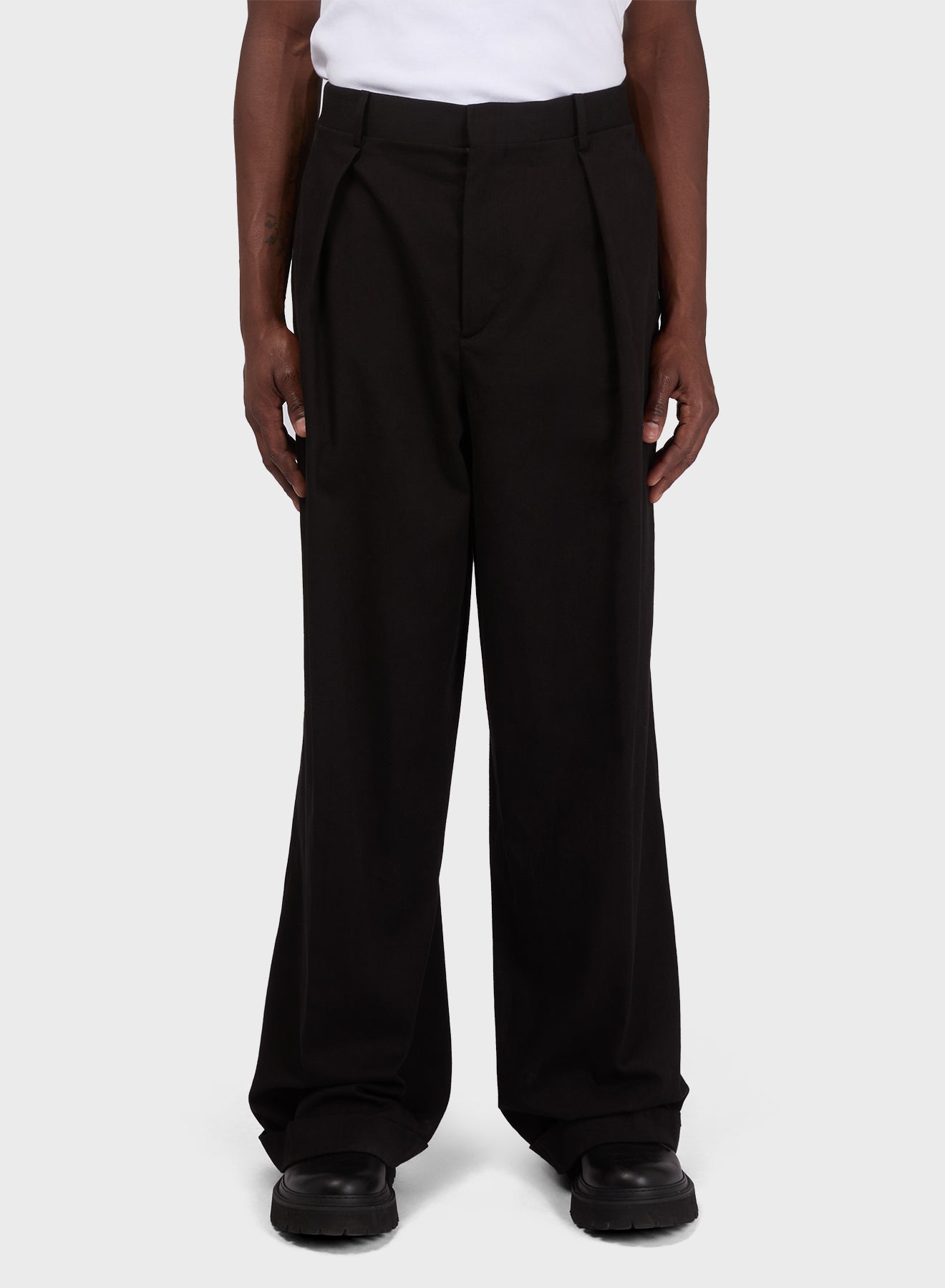 COTTON GABARDINE SKATER TROUSER